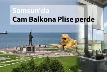 Samsun cam balkon için plise perde